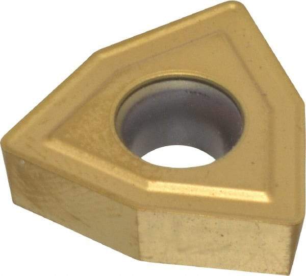 Kennametal - DFT090508 HP Grade KC7140 Carbide Indexable Drill Insert - TiN/TiCN Finish, Trigon, 15mm Inscribed Circle - Eagle Tool & Supply
