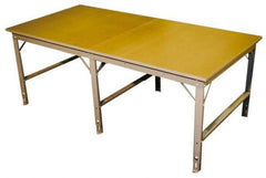 Phillocraft - 96 Wide x 36" Deep x 33" High, Wood Production Table - Comfort Edge, Adjustable Height Legs - Eagle Tool & Supply