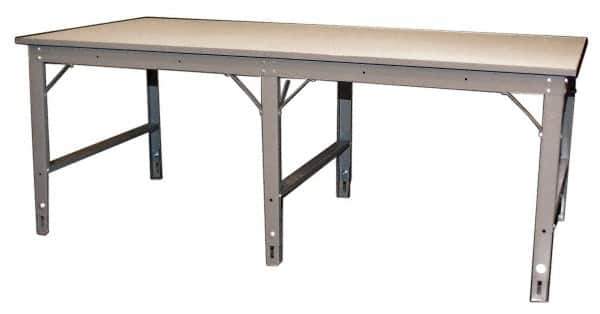 Phillocraft - 96 Wide x 78" Deep x 33" High, Production Table - Comfort Edge, Adjustable Height Legs - Eagle Tool & Supply