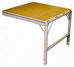 Phillocraft - 48 Wide x 24" Deep x 33" High, Wood Production Table - Comfort Edge, Adjustable Height Legs - Eagle Tool & Supply