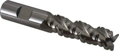 Cleveland - 3/4" Diam, Coarse Pitch, 2-1/2" LOC, 3 Flute Powdered Metal Corner Radius Roughing End Mill - Uncoated, 4-3/4" OAL, 3/4" Shank Diam, Single End, Centercutting, 42° Helix - Eagle Tool & Supply