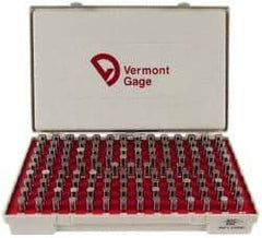 Vermont Gage - 125 Piece, 0.5015-0.6255 Inch Diameter Plug and Pin Gage Set - Minus 0.0002 Inch Tolerance, Class ZZ - Eagle Tool & Supply