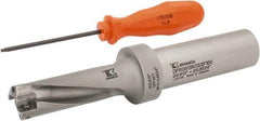 Kennametal - 61.95mm Max Drill Depth, 3xD, 0.813" Diam, Indexable Insert Drill - 2 Inserts, 1" Shank Diam, Flange Shank - Eagle Tool & Supply