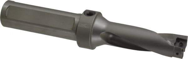 Kennametal - 2.63" Max Drill Depth, 3xD, 0.8752" Diam, Indexable Insert Drill - 2 Inserts, 1" Shank Diam, Flange Shank - Eagle Tool & Supply