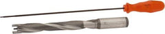 Kennametal - 16.67 to 17.17mm Diam, 7xD, 126mm Max Depth, 3/4" Shank Diam, 148.38mm Flute, 203.2mm OAL, Replaceable Tip Drill - KSEM0656 Insert, 1 Seat Size, Series KSEM - Eagle Tool & Supply