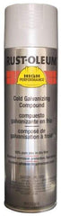 Rust-Oleum - Silver, Galvanizing Spray Paint - 14 Sq Ft per Can, 20 oz Container, Use on Rust Proof Paint - Eagle Tool & Supply