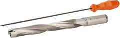 Kennametal - 19.05 to 19.55mm Diam, 7xD, 140mm Max Depth, 3/4" Shank Diam, 170.61mm Flute, 225.43mm OAL, Replaceable Tip Drill - KSEM0750 Insert, 2 Seat Size, Series KSEM - Eagle Tool & Supply