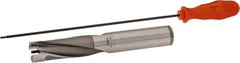 Kennametal - 25.4 to 25.9mm Diam, 3xD, 76.2mm Max Depth, 1" Shank Diam, 3.97" Flute, 7.13" OAL, Replaceable Tip Drill - KSEM1000 Insert, 5 Seat Size, Series KSEM - Eagle Tool & Supply