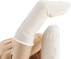 North - Size S, 2-3/4 Inch Long x 3 Mil Thick, Nitrile Antistatic Finger Cot - Powder Free, White - Eagle Tool & Supply