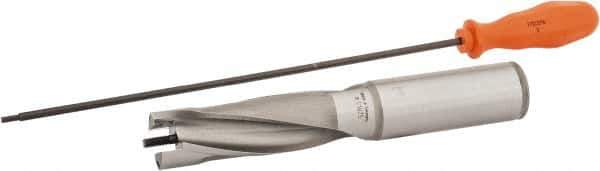 Kennametal - 30.16 to 30.66mm Diam, 3xD, 90.49mm Max Depth, 1-1/4" Shank Diam, 4.72" Flute, 8.13" OAL, Replaceable Tip Drill - KSEM1188 Insert, 8 Seat Size, Series KSEM - Eagle Tool & Supply