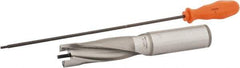 Kennametal - 30.16 to 30.66mm Diam, 3xD, 90.49mm Max Depth, 1-1/4" Shank Diam, 4.72" Flute, 8.13" OAL, Replaceable Tip Drill - KSEM1188 Insert, 8 Seat Size, Series KSEM - Eagle Tool & Supply