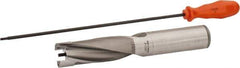 Kennametal - 31.75 to 32mm Diam, 3xD, 95.25mm Max Depth, 1-1/4" Shank Diam, 4.97" Flute, 8.38" OAL, Replaceable Tip Drill - KSEM1250 Insert, 8 Seat Size, Series KSEM - Eagle Tool & Supply