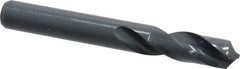 Interstate - 12.5mm 118° Spiral Flute High Speed Steel Screw Machine Drill Bit - Oxide Finish, Right Hand Cut, 51mm Flute Length, 102mm OAL, Standard Point, Straight Shank - Eagle Tool & Supply