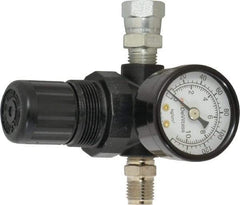 DeVilbiss - Paint Sprayer Air Regulator & Gauge - Gun Mounted Air Regulator with Gauge, Compatible with Spray Guns - Eagle Tool & Supply