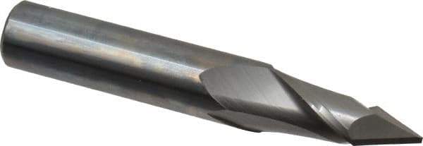 Melin Tool - 7/16" Diam, 1" LOC, 2 Flute, 60° Point Angle, Solid Carbide Drill Mill - Uncoated, 2-3/4" OAL, 7/16" Shank Diam - Eagle Tool & Supply
