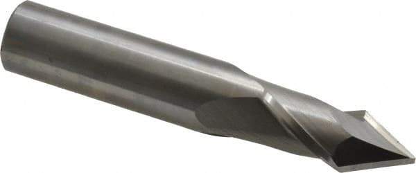 Melin Tool - 5/8" Diam, 1-1/4" LOC, 2 Flute, 60° Point Angle, Solid Carbide Drill Mill - Uncoated, 3-1/2" OAL, 5/8" Shank Diam - Eagle Tool & Supply