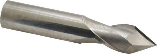 Melin Tool - 3/4" Diam, 1-1/2" LOC, 2 Flute, 60° Point Angle, Solid Carbide Drill Mill - Uncoated, 4" OAL, 3/4" Shank Diam - Eagle Tool & Supply