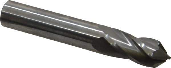 Melin Tool - 7/16" Diam, 1" LOC, 4 Flute, 90° Point Angle, Solid Carbide Drill Mill - Uncoated, 2-3/4" OAL, 7/16" Shank Diam - Eagle Tool & Supply