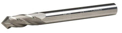 Accupro - 1/2" Diam, 1" LOC, 4 Flute, 90° Point Angle, Solid Carbide Drill Mill - Uncoated, 3" OAL, 1/2" Shank Diam - Eagle Tool & Supply