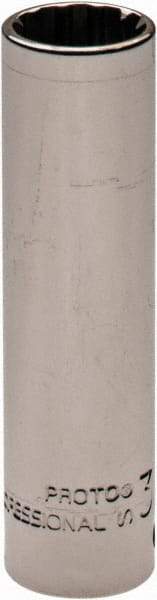 Proto - 1/4" Drive, 3/8" Socket, Spline Socket - 12 Points, 2" OAL - Eagle Tool & Supply