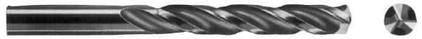 SGS - 15/32" 150° Solid Carbide Jobber Drill - Bright Finish, Right Hand Cut, Spiral Flute, Straight Shank, 4-3/4" OAL, Standard Point - Eagle Tool & Supply