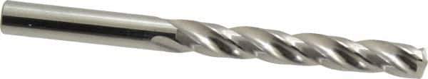 SGS - 5/16" 150° Solid Carbide Jobber Drill - Bright Finish, Right Hand Cut, Spiral Flute, Straight Shank, 3-3/4" OAL, Standard Point - Eagle Tool & Supply