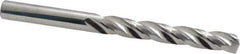 SGS - 21/64" 150° Solid Carbide Jobber Drill - Bright Finish, Right Hand Cut, Spiral Flute, Straight Shank, 4" OAL, Standard Point - Eagle Tool & Supply