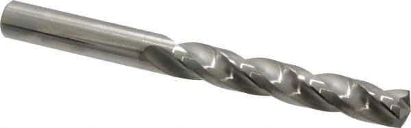 SGS - 29/64" 150° Solid Carbide Jobber Drill - Bright Finish, Right Hand Cut, Spiral Flute, Straight Shank, 4-3/4" OAL, Standard Point - Eagle Tool & Supply