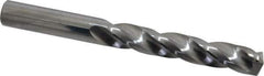 SGS - 31/64" 150° Solid Carbide Jobber Drill - Bright Finish, Right Hand Cut, Spiral Flute, Straight Shank, 4-3/4" OAL, Standard Point - Eagle Tool & Supply