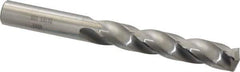 SGS - 1/2" 150° Solid Carbide Jobber Drill - Bright Finish, Right Hand Cut, Spiral Flute, Straight Shank, 4-3/4" OAL, Standard Point - Eagle Tool & Supply
