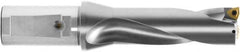 Komet - 1.718" Max Drill Depth, 2.5xD, 21/32" Diam, Indexable Insert Drill - 2 Inserts, 1-1/4" Shank Diam, Straight Shank - Eagle Tool & Supply