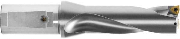 Komet - 1.483" Max Drill Depth, 2.5xD, 0.593" Diam, Indexable Insert Drill - 2 Inserts, 3/4" Shank Diam, Straight Shank - Eagle Tool & Supply