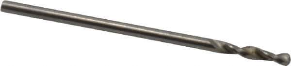 Accupro - 0.0512" 130° Parabolic Flute Cobalt Screw Machine Drill Bit - Bright Finish, Right Hand Cut, 0.315" Flute Length, 1.181" OAL, Standard Point, Straight Shank - Eagle Tool & Supply