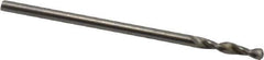 Accupro - 0.0512" 130° Parabolic Flute Cobalt Screw Machine Drill Bit - Bright Finish, Right Hand Cut, 0.315" Flute Length, 1.181" OAL, Standard Point, Straight Shank - Eagle Tool & Supply