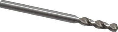 Accupro - 0.1457" 130° Parabolic Flute Cobalt Screw Machine Drill Bit - Bright Finish, Right Hand Cut, 0.787" Flute Length, 2.047" OAL, Split Point, Straight Shank - Eagle Tool & Supply