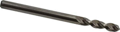 Accupro - 0.1535" 130° Parabolic Flute Cobalt Screw Machine Drill Bit - Bright Finish, Right Hand Cut, 0.866" Flute Length, 2.165" OAL, Split Point, Straight Shank - Eagle Tool & Supply