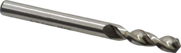 Accupro - 5.75mm 130° Parabolic Flute Cobalt Screw Machine Drill Bit - Bright Finish, Right Hand Cut, 28mm Flute Length, 66mm OAL, Split Point, Straight Shank - Eagle Tool & Supply