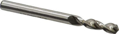 Accupro - 5.75mm 130° Parabolic Flute Cobalt Screw Machine Drill Bit - Bright Finish, Right Hand Cut, 28mm Flute Length, 66mm OAL, Split Point, Straight Shank - Eagle Tool & Supply