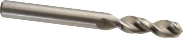Accupro - 0.311" 130° Parabolic Flute Cobalt Screw Machine Drill Bit - Bright Finish, Right Hand Cut, 1.457" Flute Length, 3.11" OAL, Split Point, Straight Shank - Eagle Tool & Supply