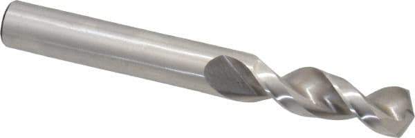 Accupro - 13/32" 130° Parabolic Flute Cobalt Screw Machine Drill Bit - Bright Finish, Right Hand Cut, 1.693" Flute Length, 3.504" OAL, Split Point, Straight Shank - Eagle Tool & Supply