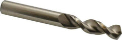 Accupro - 0.4134" 130° Parabolic Flute Cobalt Screw Machine Drill Bit - Bright Finish, Right Hand Cut, 1.693" Flute Length, 3.504" OAL, Split Point, Straight Shank - Eagle Tool & Supply
