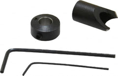 Vernon - 3/8" Cutter Diam, #1 Drill Combatibility, 1/4" Collar Thickness, Adjustable Depth Drill Countersink - Eagle Tool & Supply