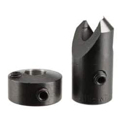 Vernon - 3/8" Cutter Diam, #10 Drill Combatibility, 1/4" Collar Thickness, Adjustable Depth Drill Countersink - Eagle Tool & Supply