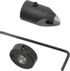 Vernon - 1/2" Cutter Diam, Letter I Drill Compatibility, 1/4" Collar Thickness, Adjustable Depth Drill Countersink - Eagle Tool & Supply