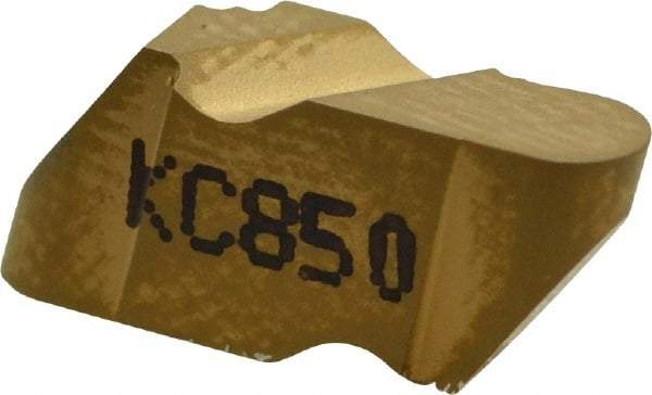 Kennametal - 2062NR Grade KC850, 3.18mm Cutting Width Carbide Grooving Insert - 2.79mm Max Depth of Cut, Left Hand, 1.59mm Corner Radius, TiC/TiCN/TiN Finish - Eagle Tool & Supply