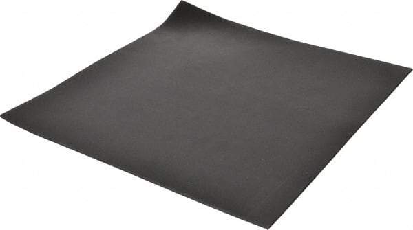 Made in USA - 12" Long, 12" Wide, 1/8" Thick, Neoprene Rubber Foam Sheet - 35 to 45 Durometer, Black, -40 to 220°F, 1,500 psi Tensile Strength, Stock Length - Eagle Tool & Supply