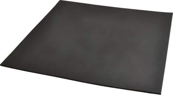 Made in USA - 12" Long, 12" Wide, 1/8" Thick, Buna-N Rubber Foam Sheet - 35 to 45 Durometer, Black, -40 to 212°F, 1,500 psi Tensile Strength, Stock Length - Eagle Tool & Supply
