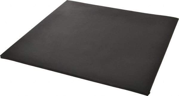 Made in USA - 12" Long, 12" Wide, 1/4" Thick, Buna-N Rubber Foam Sheet - 45 to 55 Durometer, Black, -40 to 212°F, 1,500 psi Tensile Strength, Stock Length - Eagle Tool & Supply