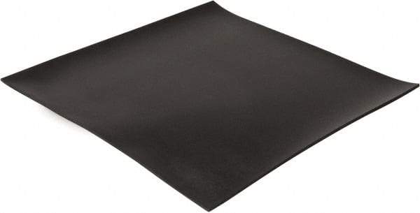 Made in USA - 12" Long, 12" Wide, 1/4" Thick, Buna-N Rubber Foam Sheet - 35 to 45 Durometer, Black, -40 to 212°F, 1,500 psi Tensile Strength, Stock Length - Eagle Tool & Supply