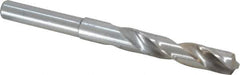 Interstate - 37/64" Drill, 118° Point, Cobalt Silver Deming & Reduced Shank Drill Bit - Bright Finish, 6" OAL, Straight Shank, 3" Flute Length, Right Hand Cut, Standard Point, Spiral Flute, Regular Spiral - Eagle Tool & Supply